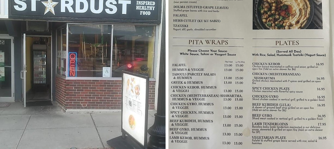 Stardust: Inspired Mediterranean , Persian Menu